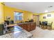Well-equipped kitchen with granite countertops and a stove, leading into an eating area at 3542 Connon Dr, New Port Richey, FL 34652