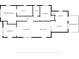 Floor plan showing layout of rooms with the primary bedroom, living room, kitchen, and covered deck at 6305 S Macdill Ave, Tampa, FL 33611