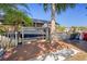 Boat lift with a covered dock, offering convenient waterfront access and stunning views at 7235 Maryland Ave, Hudson, FL 34667
