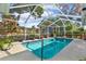 Relaxing screened-in pool area surrounded by lush greenery and ample space for outdoor enjoyment at 2334 Gimlet, Spring Hill, FL 34608