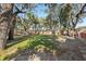 A spacious backyard with mature trees and a wooden fence offers lots of privacy at 4929 Avery Rd, New Port Richey, FL 34652