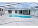 Screened in pool area with covered patio at 8055 River Country Dr, Weeki Wachee, FL 34607