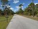 Scenic view of a quiet road lined with lush trees, creating a serene atmosphere at 435 Mcdill Dr, Port Charlotte, FL 33953