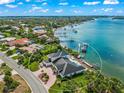 Waterfront property with private dock and beautiful landscaping at 443 Picasso Dr, Nokomis, FL 34275