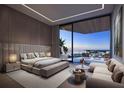 Spacious main bedroom with private balcony and ocean views at 668 Quay Commons # 504, Sarasota, FL 34236