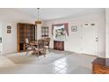 Traditional dining room with wooden table and hutch at 1654 Waxwing Ct, Venice, FL 34293