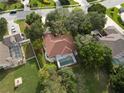 Aerial view of single-Gathering home with pool and lush landscaping at 623 147Th E St, Bradenton, FL 34212