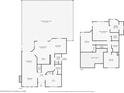 Two-story home floor plan, showing bedrooms, kitchen, and pool at 3125 57Th Avenue E Cir, Bradenton, FL 34203