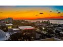 Scenic sunset aerial view of the marina and city skyline at 808 3Rd W Ave # 701, Bradenton, FL 34205