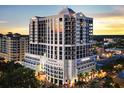 Luxury high-rise building at sunset at 50 Central Ave # 17Phc, Sarasota, FL 34236