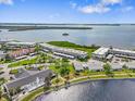 Aerial view of waterfront community with lush landscaping and boat access at 4737 Independence Dr # 4737, Bradenton, FL 34210