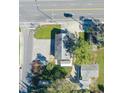 Aerial view of commercial property with multiple buildings and ample parking at 406 Laurel E Rd, Nokomis, FL 34275