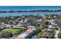 Aerial view showing home's location in a waterfront community at 2402 Palmetto St, Nokomis, FL 34275