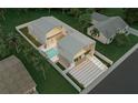 Two-story home with a pool and attached garage, surrounded by lush landscaping at 2321 Hillview St, Sarasota, FL 34239