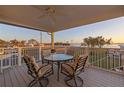 Enjoy waterfront views from this covered deck at 4528 106Th W St, Bradenton, FL 34210