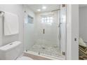 Modern bathroom with a large walk-in shower at 635 Jamaica E Cir, Apollo Beach, FL 33572