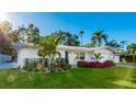 Landscaped front yard of a white single-story home at 6726 S Lockwood Ridge Rd, Sarasota, FL 34231