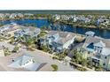 Aerial view of a luxury home in a waterfront community at 311 Compass Point Dr # 201, Bradenton, FL 34209