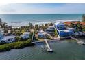 Bird's-eye view of beach house showcasing its location and proximity to the water at 1620 Casey Key Rd, Nokomis, FL 34275