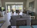 Bright living room with comfortable seating and view of the patio at 5492 Hampstead Heath # 11, Sarasota, FL 34235