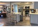 Modern kitchen featuring stainless steel appliances and island at 2510 Parma St, Sarasota, FL 34231