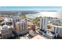 Wide aerial view of the building and its surroundings at 1350 Main St # 1302, Sarasota, FL 34236