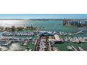 Aerial view of a full marina with many boats at 1350 Main St # 1302, Sarasota, FL 34236