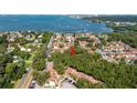 Aerial view showing home's location near water at 3640 41St S Ln # F, St Petersburg, FL 33711