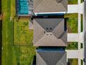 Top-down view of house, showing roofline and backyard at 5216 Adega Way, Bradenton, FL 34211