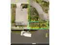 Aerial view showing a waterfront property with dimensions and surrounding area at 3832 5Th Ne Ave, Bradenton, FL 34208