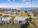 Aerial view showing the property's waterfront location and neighborhood at 4338 14Th Street Cir, Palmetto, FL 34221