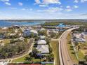 Aerial view of the house and surrounding waterfront community at 4338 14Th Street Cir, Palmetto, FL 34221