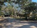 Two-building home nestled amongst mature trees, long driveway at 121 Christie Ave, Sarasota, FL 34232