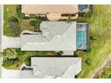 Aerial view of a house with a pool and landscaped yard at 5023 Tobermory Way, Bradenton, FL 34211