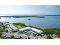 Aerial view showing building location and waterfront access at 4726 Independence Dr # 4726, Bradenton, FL 34210