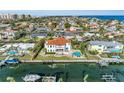 Luxury waterfront home with pool and private dock, beautiful canal views at 550 Yardarm Ln, Longboat Key, FL 34228