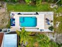 Elevated view of a refreshing pool and surrounding patio at 631 43Rd Street W Blvd, Palmetto, FL 34221