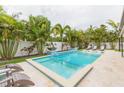 Inviting tropical pool area with lounge chairs and water features at 1110 2Nd S Ave, Tierra Verde, FL 33715