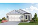 Two-story house featuring a modern design and attractive curb appeal at 13029 Cedar Elm Lane, Parrish, FL 34219