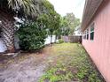 Large backyard with room for outdoor activities and gardening at 1741 Font Ln, Holiday, FL 34691