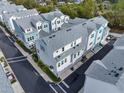 Aerial view showcasing the townhome and its surroundings at 2462 Mangum Ct, Sarasota, FL 34237