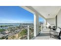 Enjoy the amazing water and city views from this condominium's spacious balcony at 101 S Gulfstream Ave # 16J, Sarasota, FL 34236