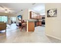 Kitchen with stainless steel appliances and granite countertops at 6680 Willowshire Way, Bradenton, FL 34212