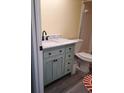 Updated bathroom with new vanity and fixtures at 7050 Sunset S Dr # 601, South Pasadena, FL 33707