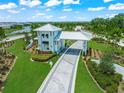 Aerial view of community gated entryway and landscaping at 15147 Lyla Ter, Bradenton, FL 34211