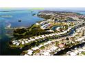 An aerial view of the community near Sarasota Bay, showing the property's location at 4799 Independence Dr, Bradenton, FL 34210