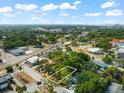Aerial view of a vacant lot near a playground and main road at 966 32Nd St, Sarasota, FL 34234