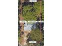 Aerial view showing property lines and house placement on a large lot at 3218 Avenue A W, Bradenton, FL 34205