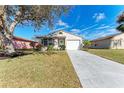 Charming one-story house with a white garage door and spacious lawn at 20032 Sancraft Ave, Port Charlotte, FL 33954