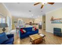 Open concept living space with kitchen and dining area visible at 203 69Th St # A, Holmes Beach, FL 34217